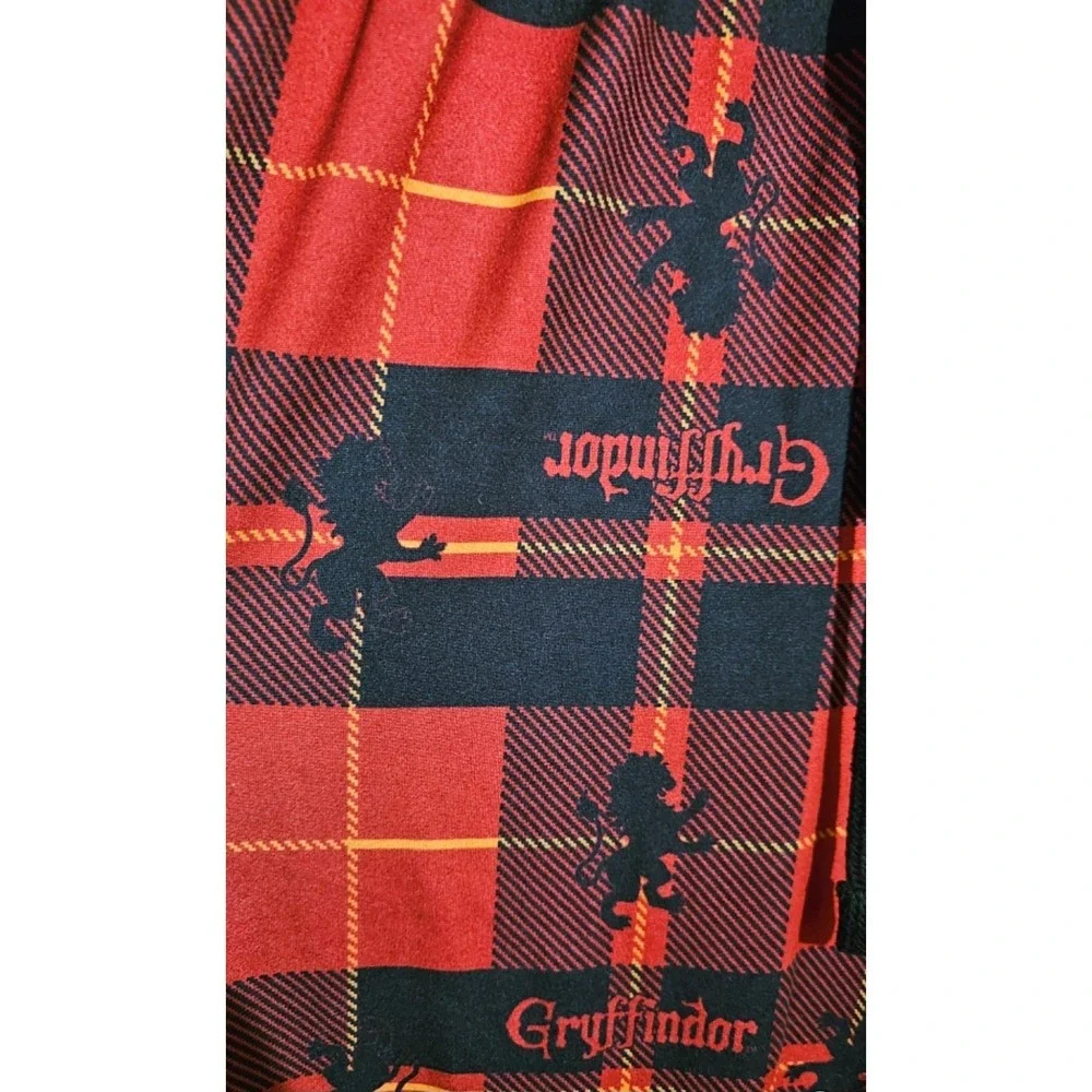 HARRY POTTER GRYFFINDOR‎ Plaid Red Black Lounge Pants – Men's Size S